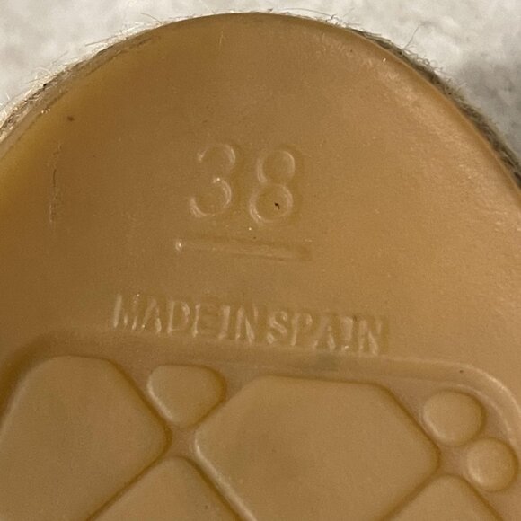 Chanel Espadrille Shoes Womens Size 38 Black Leather CC Logo Mules Slides - Picture 8 of 9